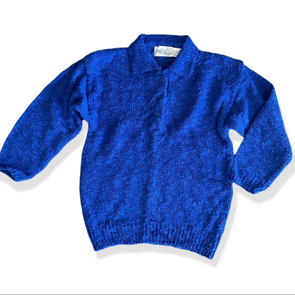 Vintage Danielle Royal Blue Boucle Sweater